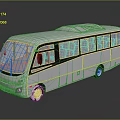 Modern bus minibus minivan driverless bus 3d model