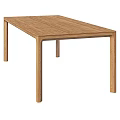 Wooden Rectangular Tables With Simple Design And Slim Legs For Living Room 3d model