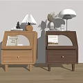 Nordic bedside table 3d model
