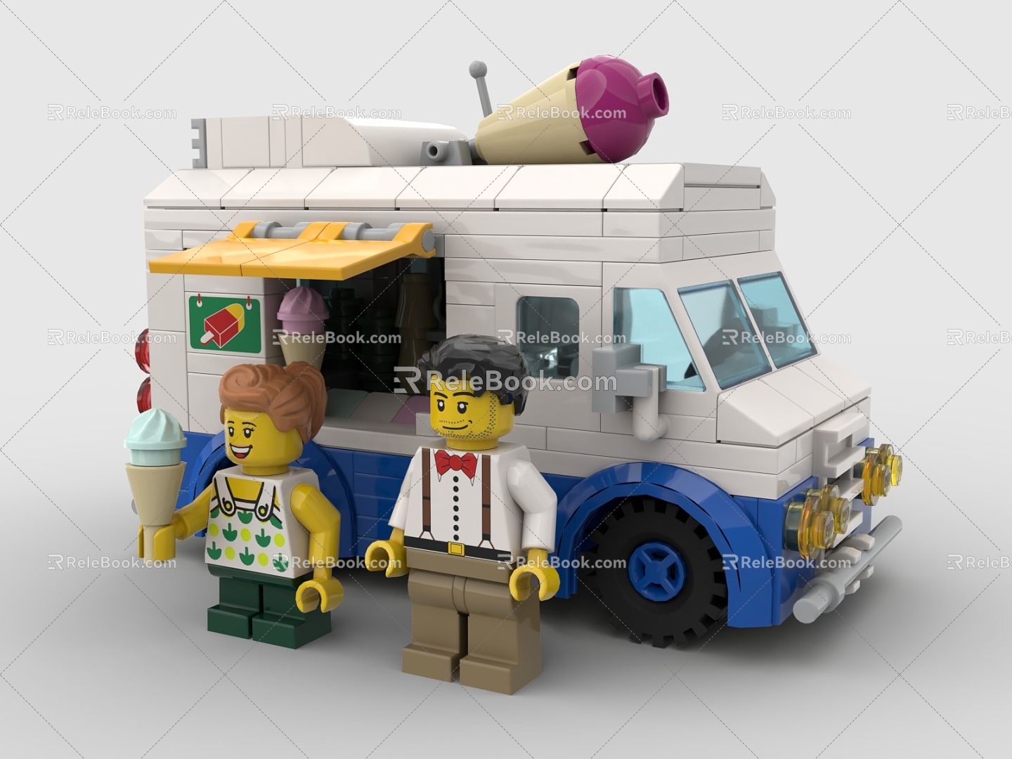 LEGO Toys Ice Cream Truck Ice Cream Truck Vans Truck 3d model