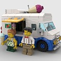 LEGO Toys Ice Cream Truck Ice Cream Truck Vans Truck 3d model