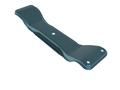 Sturdy Dark Green Metal Bracket With Multiple Mounting Holes For Support 3d model