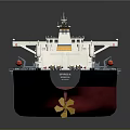 Large 3D Ship Model With Blue Deck Red Hull And White Superstructure Design 3d model