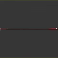Traditional Arrow Weapon Featuring Brown Shaft Silver Arrowhead and Red Fletching