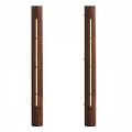 Brown Wooden Floor Lamps With Long Strip Design And Illuminated Lines For Modern Decor