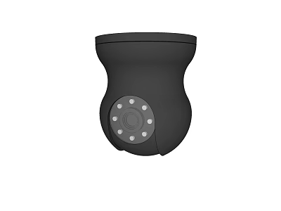 Projection Monitoring Hemispherical Security Camera With Infrared Lens And Compact Design 3d model