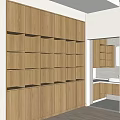 Modern Beauty Salon Interior Design With Wooden Counter Hanging Lights And Seating Area
