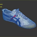 White Casual Sneakers With Blue Red Stripes Classic Sports Footwear Design
