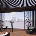 Modern Pavilion Landscape Pavilion 3d model