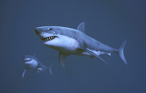 Modern Shark Great White Shark 3d model