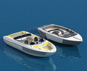 Modern Water Recreation Boat 3d model