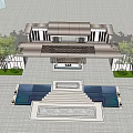 New Chinese Gate Entrance Gate 3d model