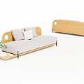 modern double sofa leisure sofa 3d model