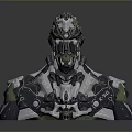 Biomechanical Character With Sci-Fi Armor And Detailed Cybernetic Body Features