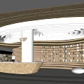 Modern Library Bookstore 3d model
