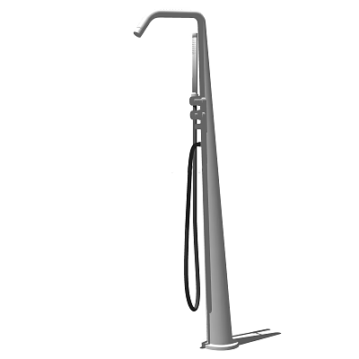 Modern Stainless Steel Kitchen Faucet With Sleek Design And Single Handle 3d model