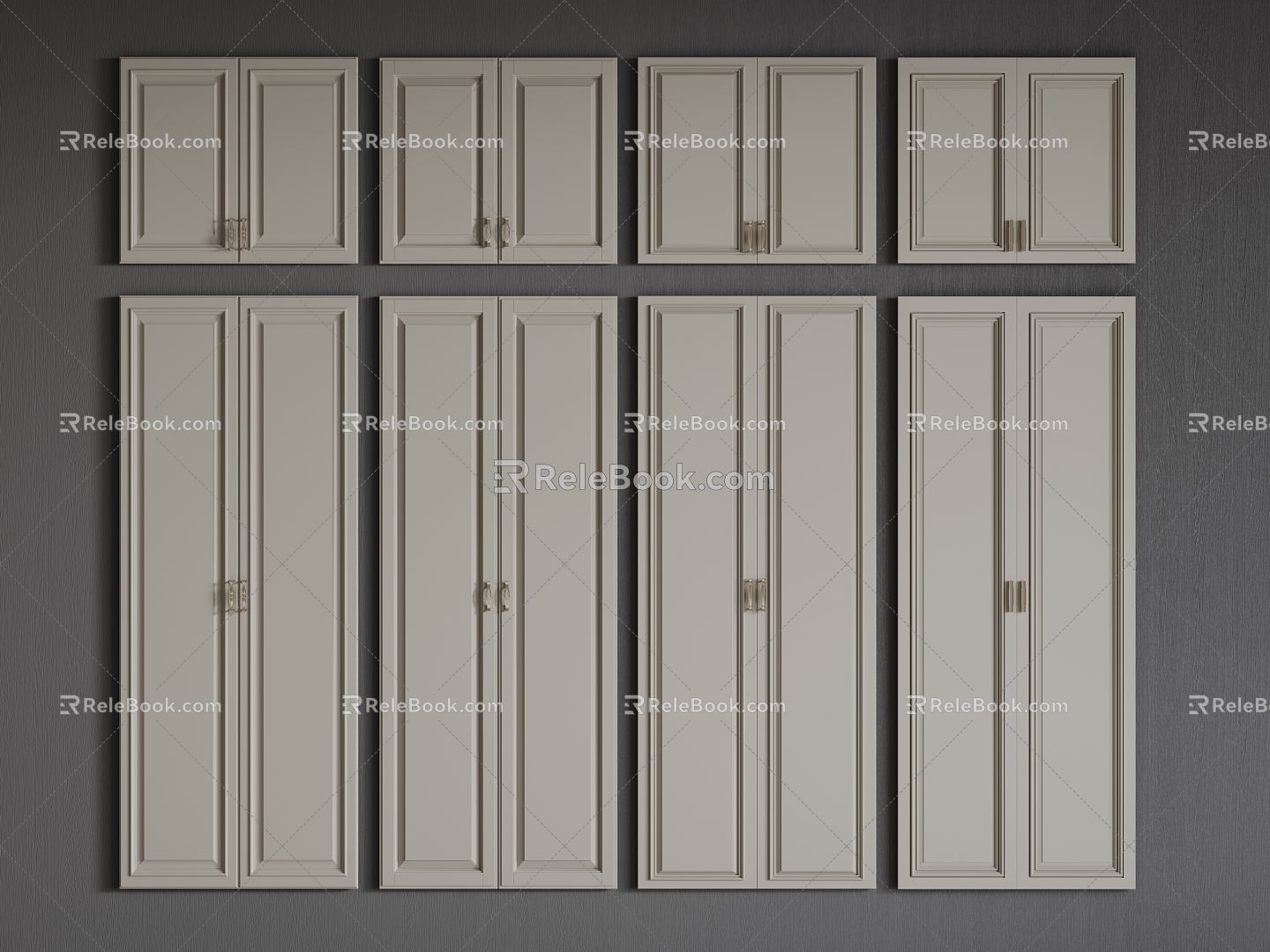 French-style cabinet door European-style cabinet door door panel 3d model