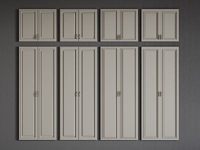 French-style cabinet door European-style cabinet door panel 3d model