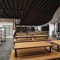 Modern Retail Store Interior Design With Wooden Display Shelves And White Showcases Lighting