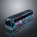 Colorful Graffiti Covered Bus with Day Dreaming Text Modern Body Design and Vibrant Artwork