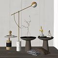 Modern round bedside table 3d model