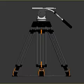 Household Tripod Stand With Black Orange Design Adjustable Legs And Handle Top Platform Stable Support