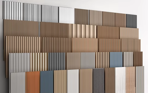 Modern wall panel background wall decorative panel 3d model
