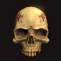 Human Skull Anatomical Model Medical Device with Detailed Markings for Educational Use