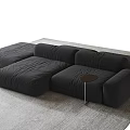 Modern double-sided sofa multiplayer sofa 3d model