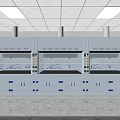 Modern Laboratory Interior With Fume Hoods Lab Benches And Cabinets