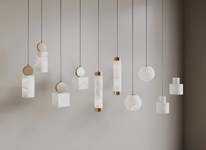 Modern Chandelier Marble Chandelier 3d model