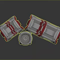 First Aid Medical Kits With Red Cross Symbols In Various Shapes And Straps