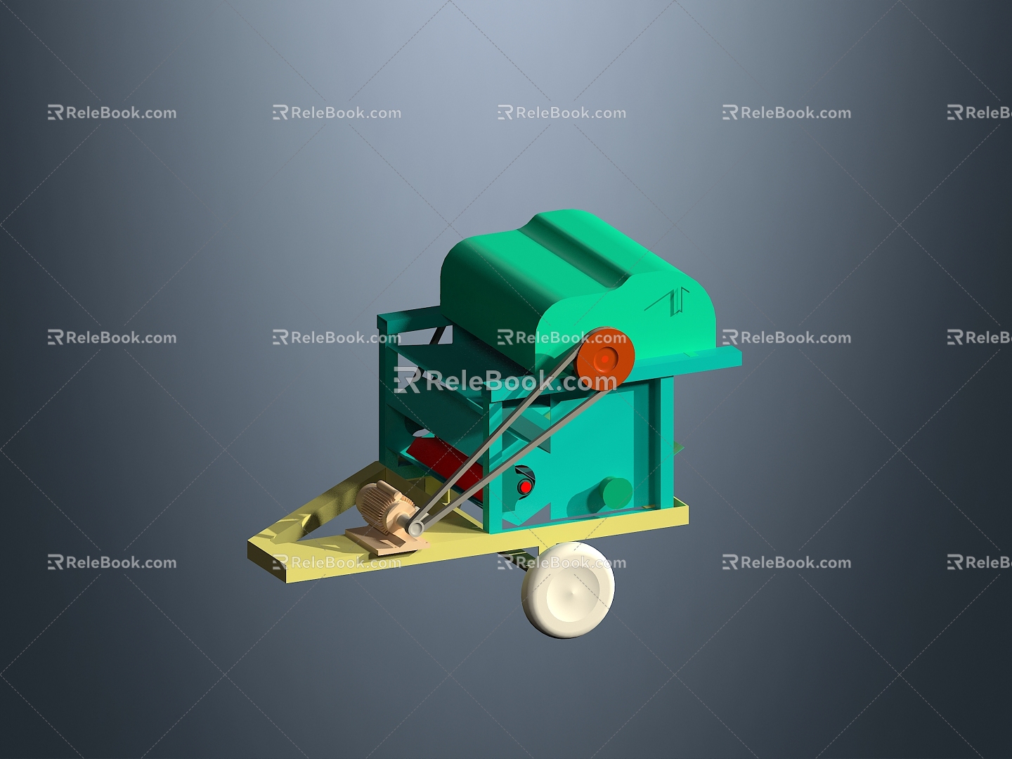 Modern corn thresher 3d model