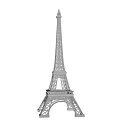 Eiffel Tower Decorative Ornament Set for Home Interior Decoration