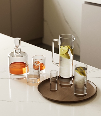 Modern Glassware Beverage 3d model