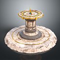 Altar Altar Temple Shrine Hero Altar Cartoon Building Outdoor Items 3d model