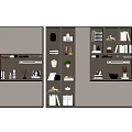 Study Bookcase Bookshelf Display Cabinet Locker Sideboard Decorative Cabinet Books Book Ornaments 3d model