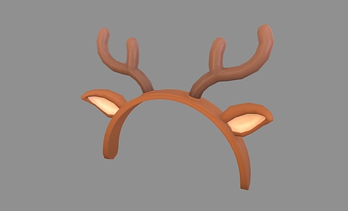 Deer Ear Headband Headwear Hair Band Hair Accessories Deer Antler 3d model