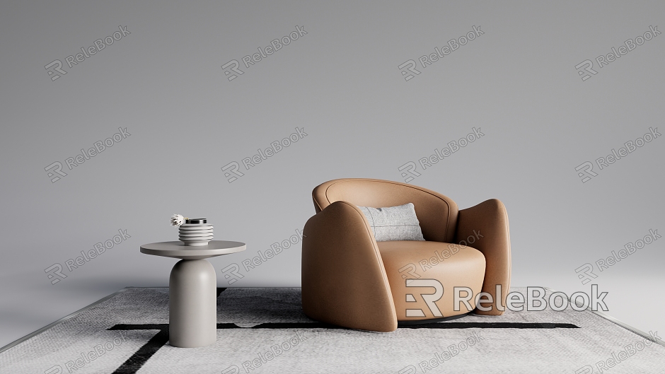 Modern Single Sofa Casual Sofa Side Combination model