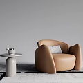 Modern Single Sofa Casual Sofa Side Combination 3d model