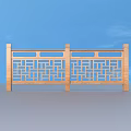 Wooden Railings with Intricate Openwork Carved Patterns for Outdoor Decoration