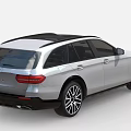 Modern Silver Mercedes-Benz Station Wagon With Black Roof And Stylish Black Wheels