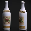 Two Dr Mallory Food Bottles With Cherry Illustrations And Classic Vintage Labels