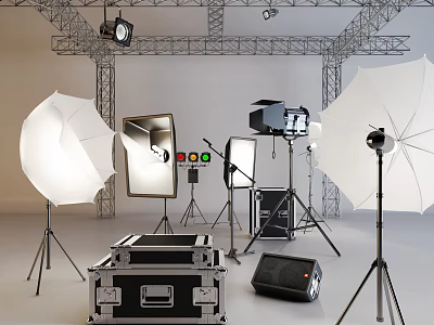 Modern photographic equipment 3d model