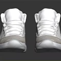 White High Top Athletic Shoes with Silver Glitter Accents Modern Design Lace Up Closure