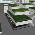 Modern Outdoor Stairs With Green Planters And Architectural Landscape Design