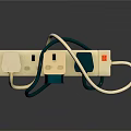 Practical Switch Panel Featuring Multiple Sockets Blue White Wires And Electrical Connections