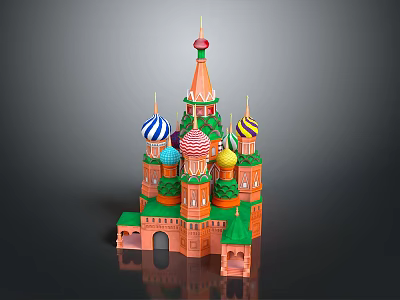 Commercial Display Equipment With Colorful Dome Architectural Model Design 3d model