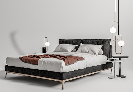 Modern Double Bed 3d model