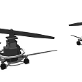 Two Drones Flying in Open Sky With Blue Background And White Clouds
